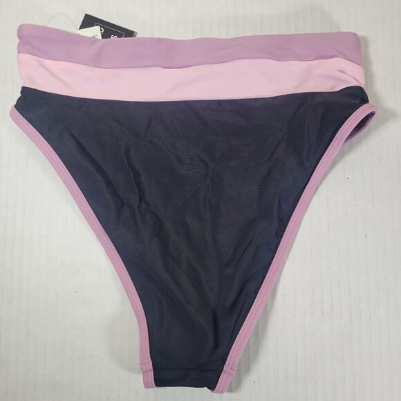 Salt & Cove Women Two Piece Lilac & Black Tankini Swimsuit Set Size S - Picture 11 of 14